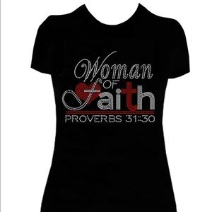 Woman of Faith Bling Tee